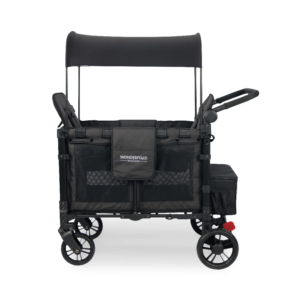 WonderFold W2 Elite Stroller Wagon - Volcanic Black - Image 4