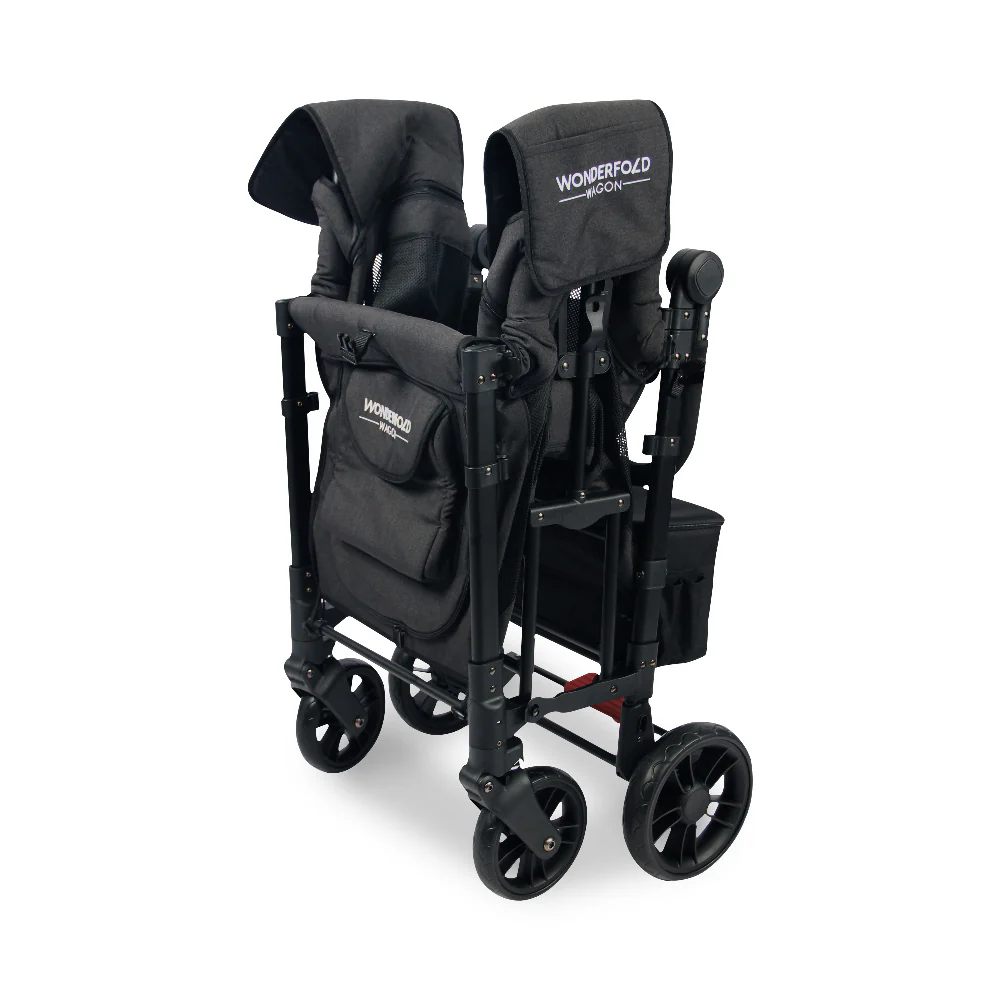 WonderFold W2 Elite Stroller Wagon - Volcanic Black - Image 5