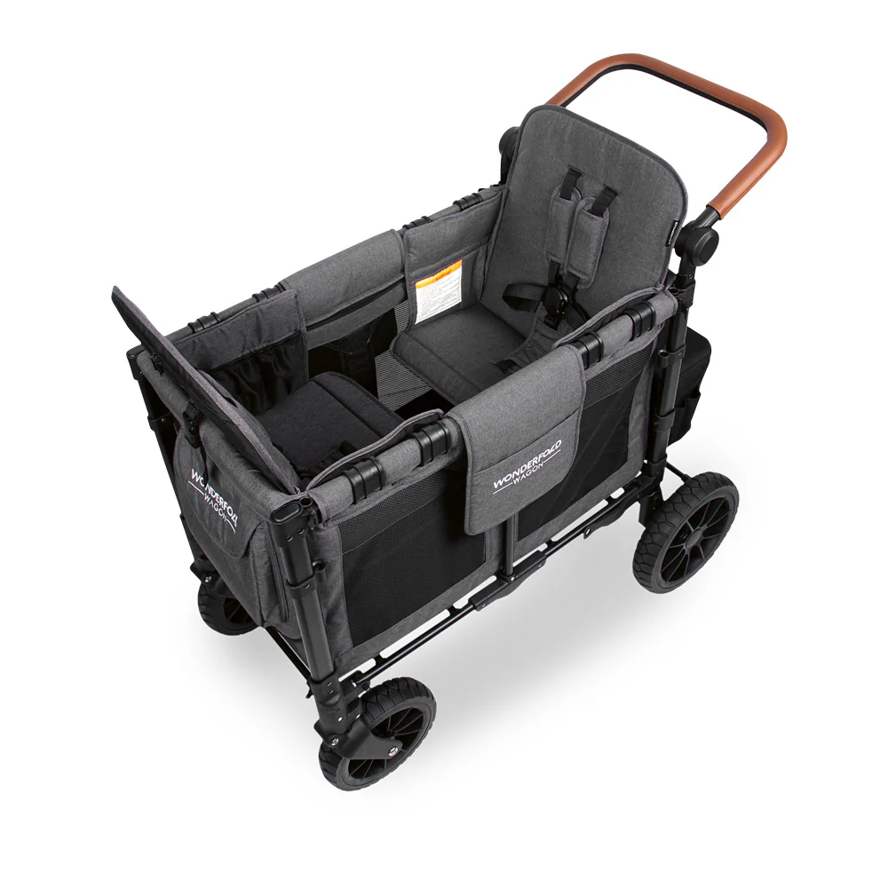 WonderFold W2 Luxe Stroller Wagon - Charcoal Grey - Image 4