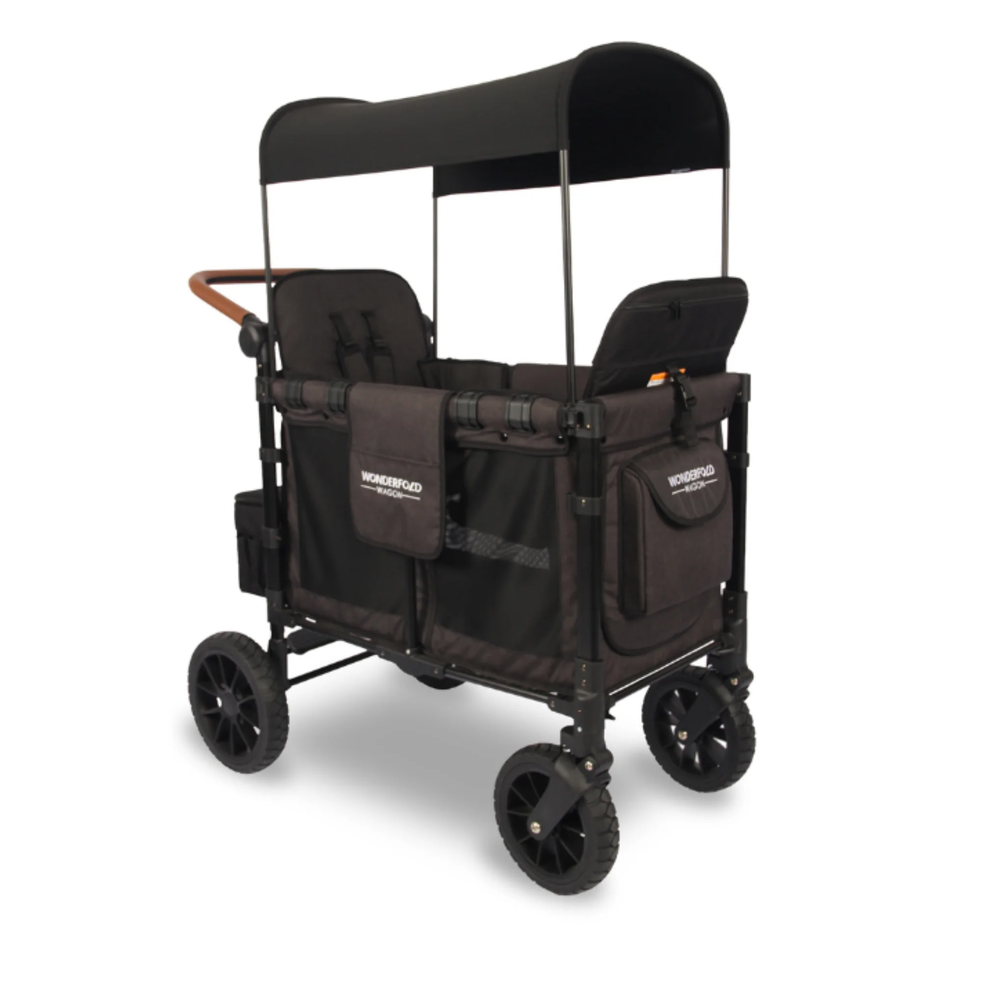WonderFold W2 Luxe Stroller Wagon - Volcanic Black - Image 3