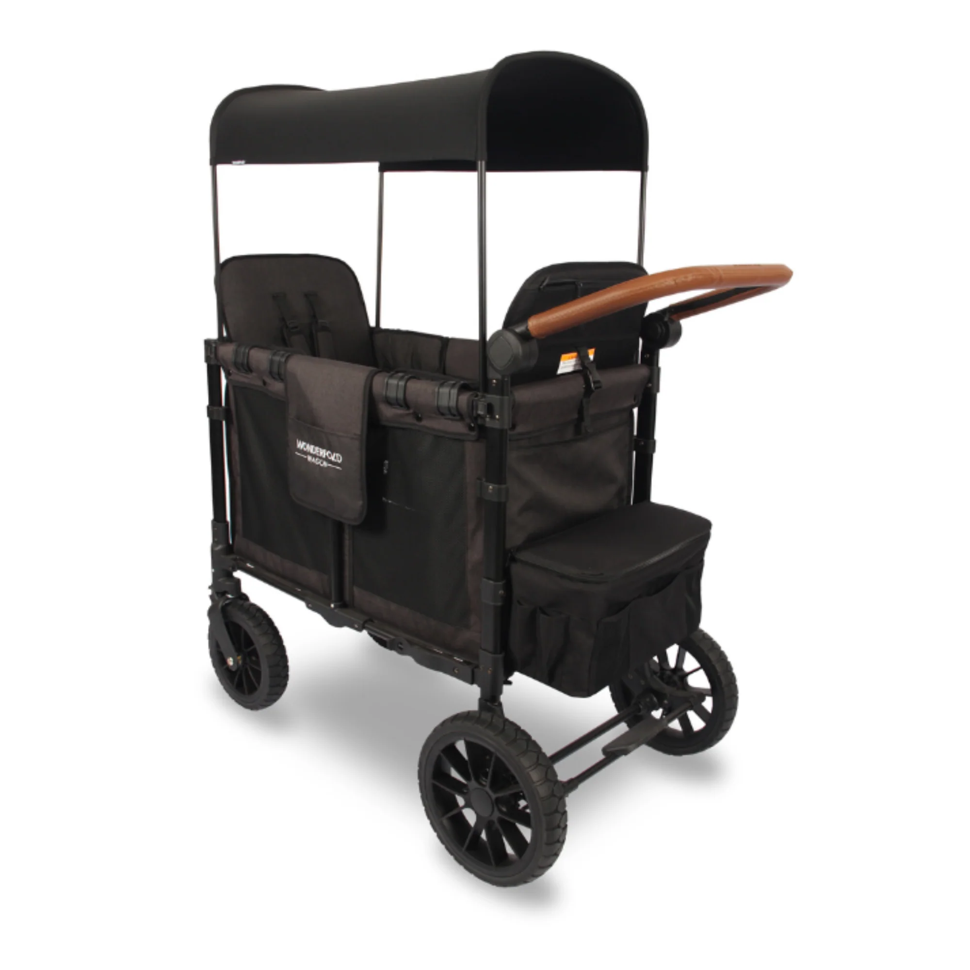 WonderFold W2 Luxe Stroller Wagon - Volcanic Black - Image 4