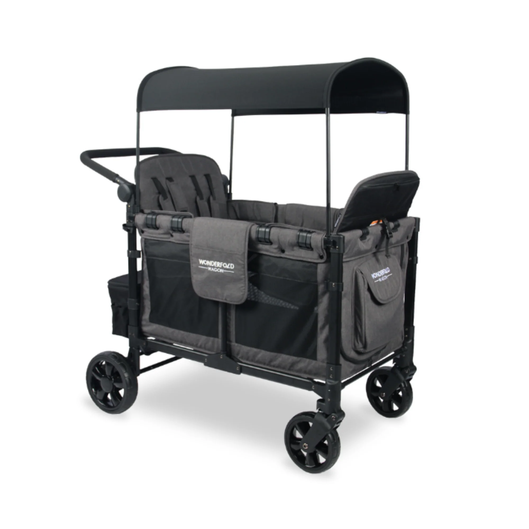 WonderFold W4 Elite Stroller Wagon - Charcoal Grey - Image 4