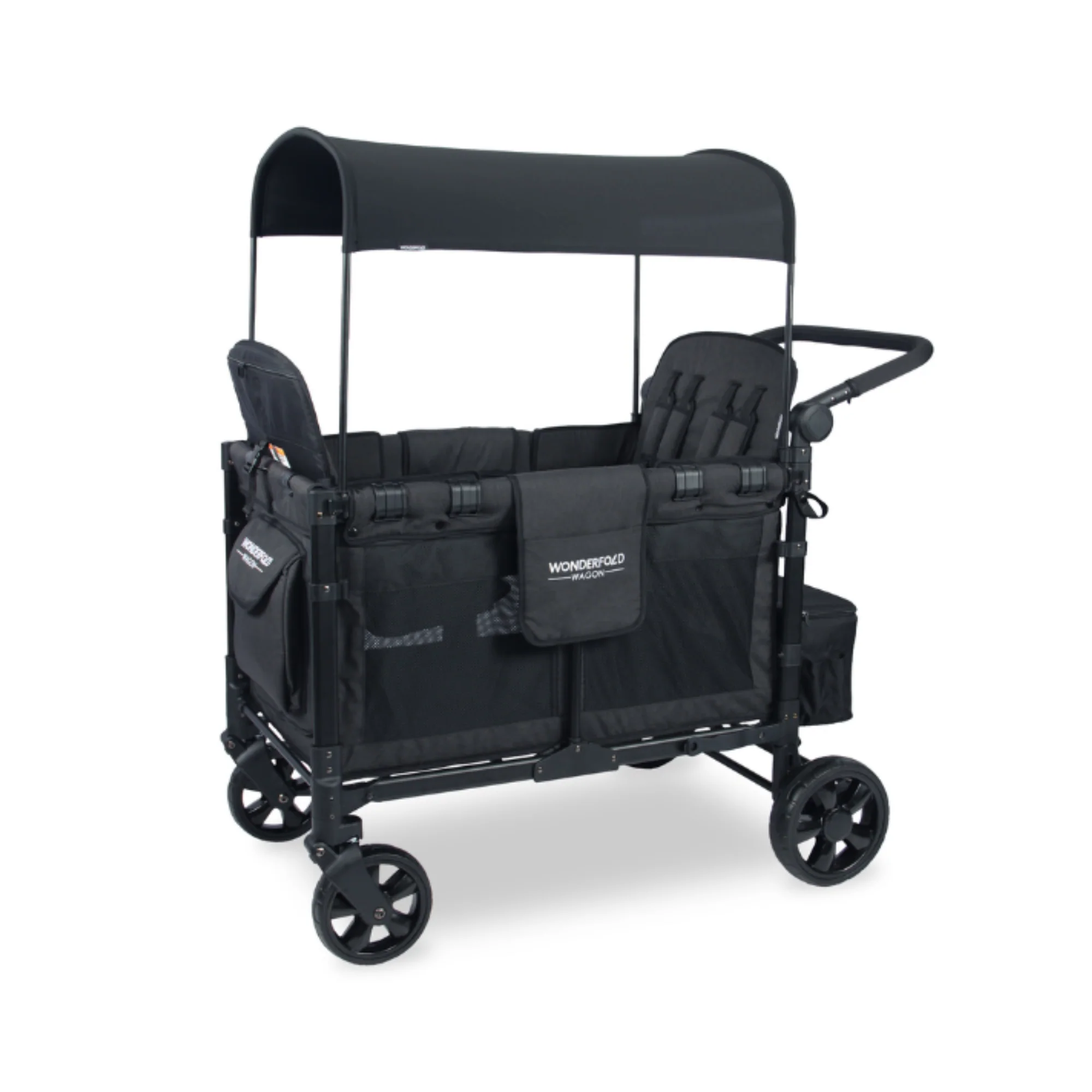 WonderFold W4 Elite Stroller Wagon - Volcanic Black - Image 4