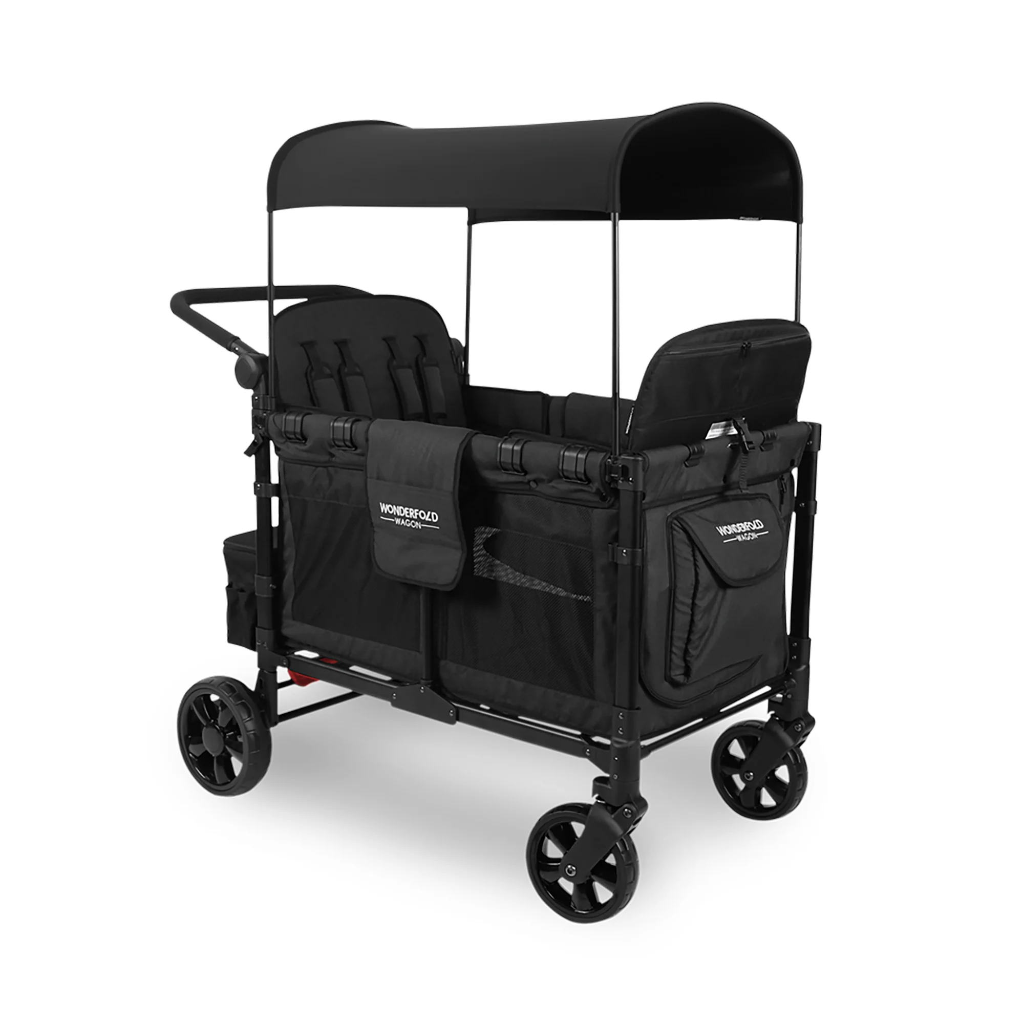 WonderFold W4 Elite Stroller Wagon - Volcanic Black - Image 6