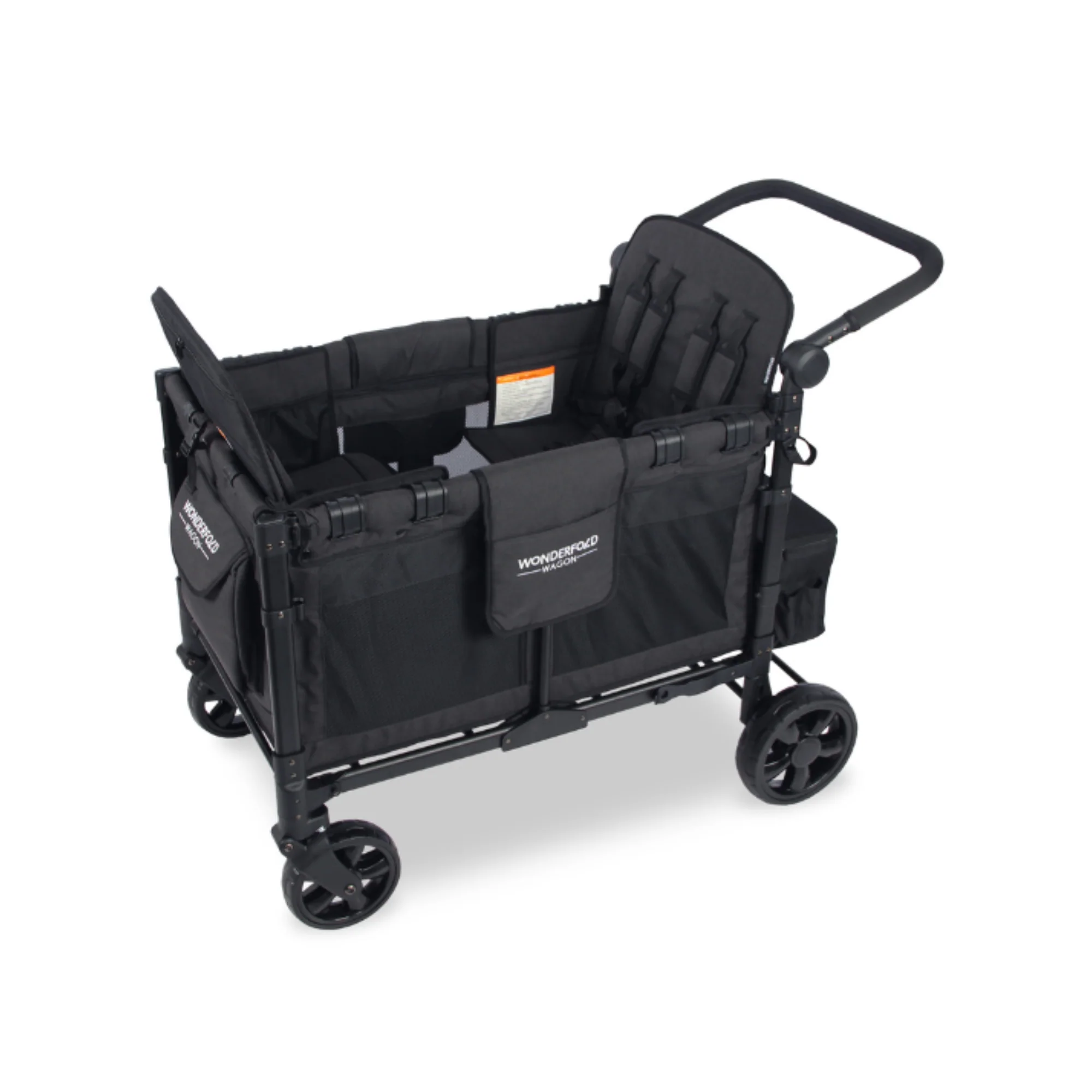WonderFold W4 Elite Stroller Wagon - Volcanic Black - Image 7