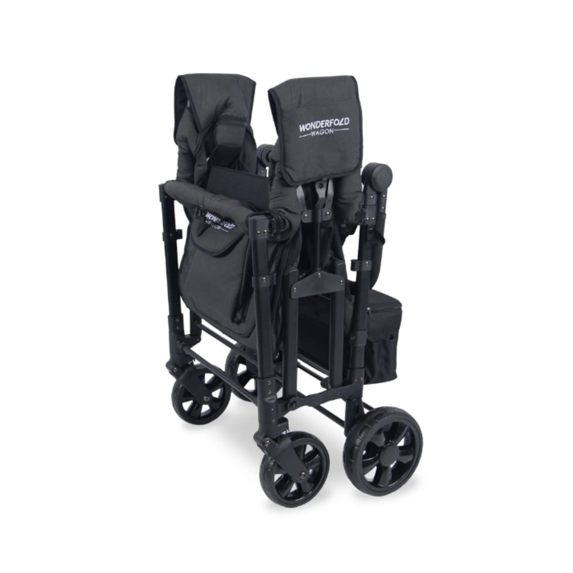 WonderFold W4 Elite Stroller Wagon - Volcanic Black - Image 8