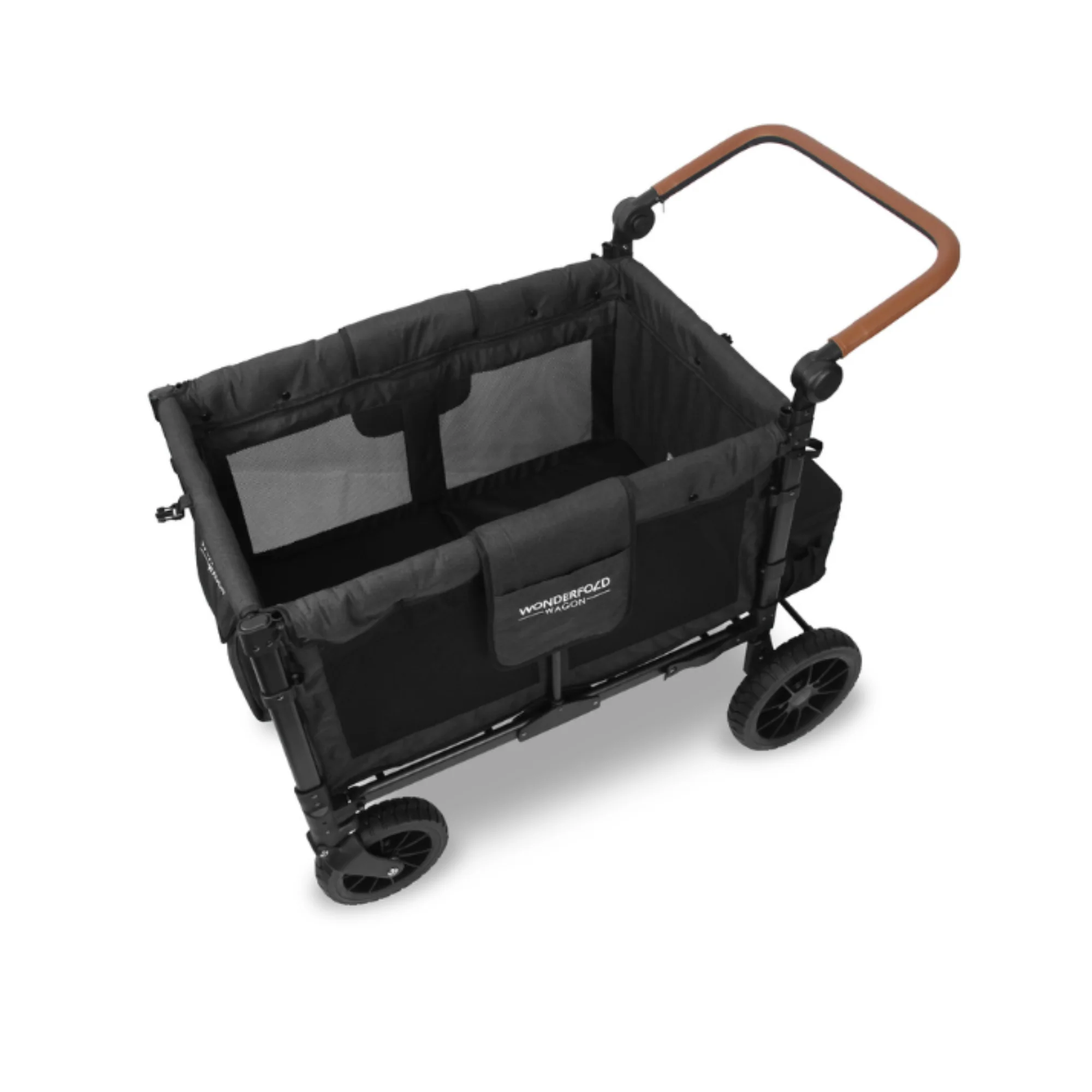 WonderFold W4 Luxe Stroller Wagon - Volcanic Black - Image 8