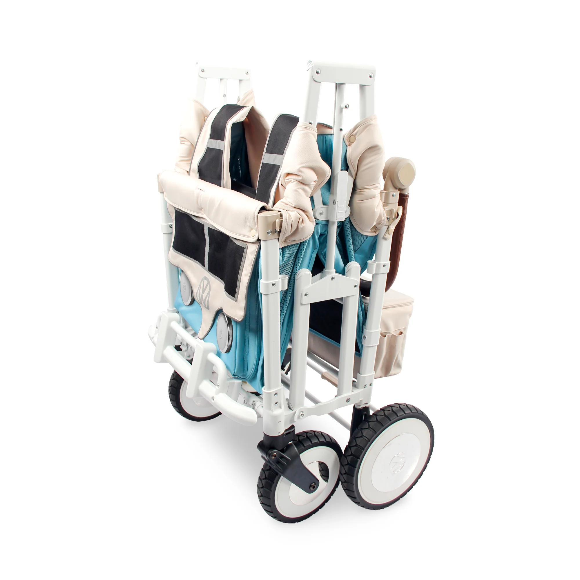 WonderFold W4 Volkswagen Stroller Wagon - Bondi Blue - Image 9