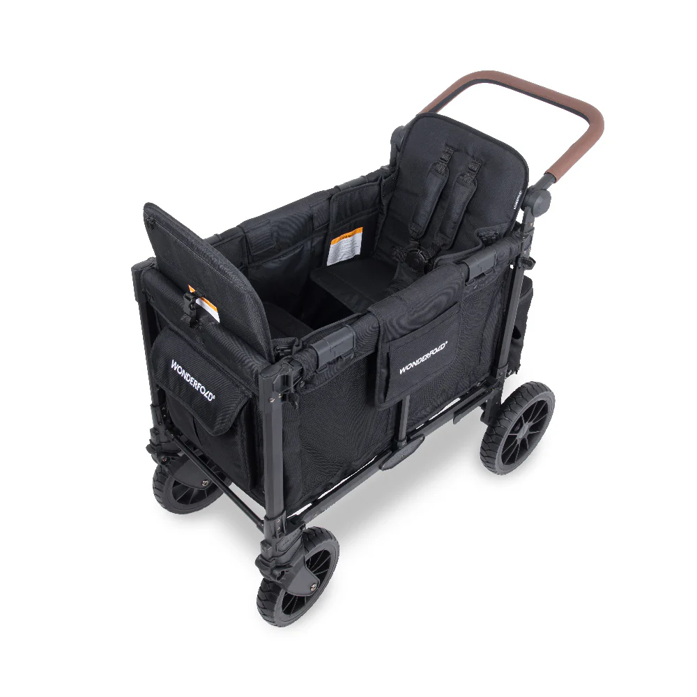 WonderFold W2 Luxe Pro Stroller Wagon - Jet Black - Image 4