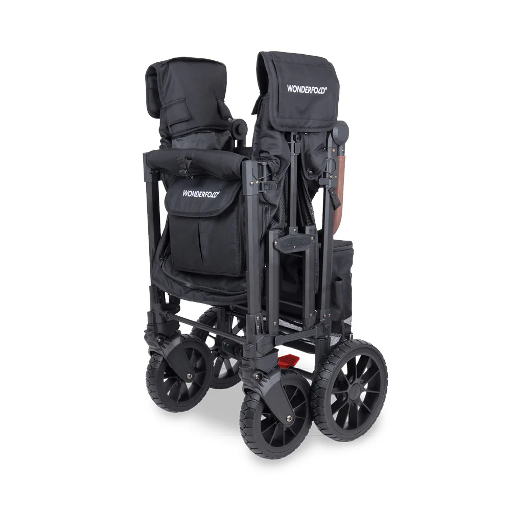 WonderFold W2 Luxe Pro Stroller Wagon - Jet Black - Image 6