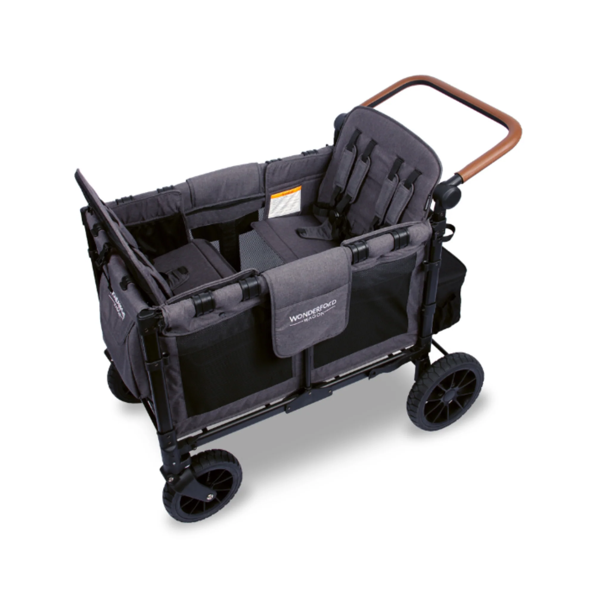 WonderFold W4 Luxe Stroller Wagon - Charcoal Grey - Image 6