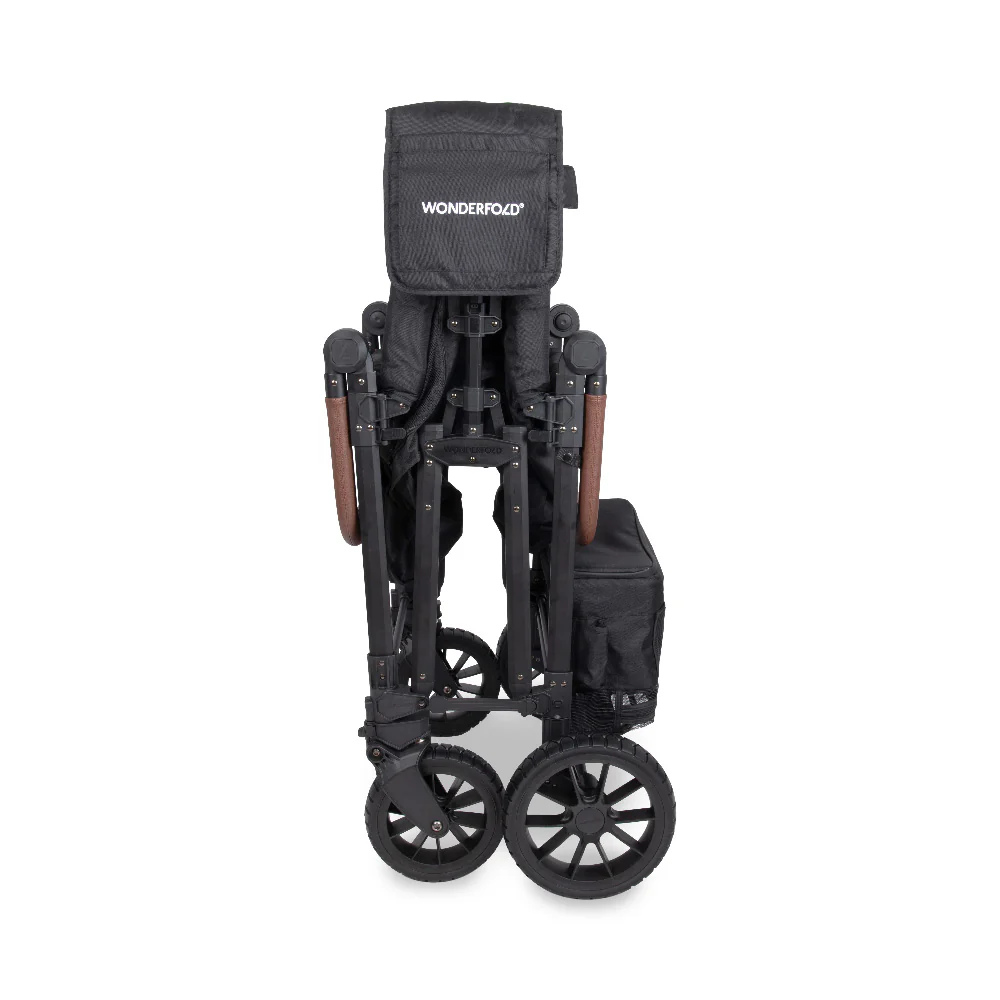 WonderFold W6 Luxe Pro Stroller Wagon - Jet Black - Image 5